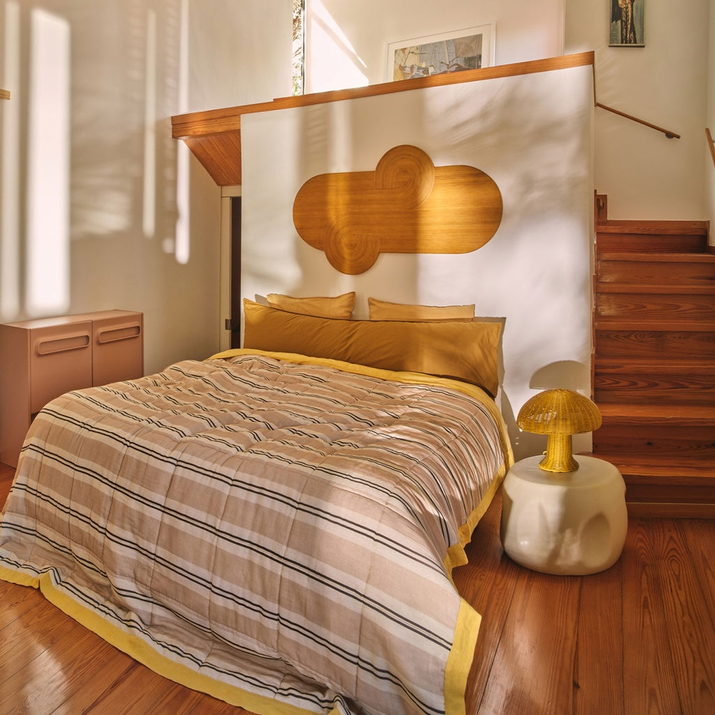 Keramik Beistelltisch Currents in creme - Beistelltisch