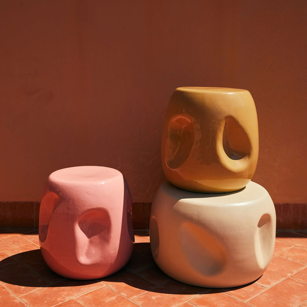 Keramik Beistelltisch Currents in sand - Beistelltisch