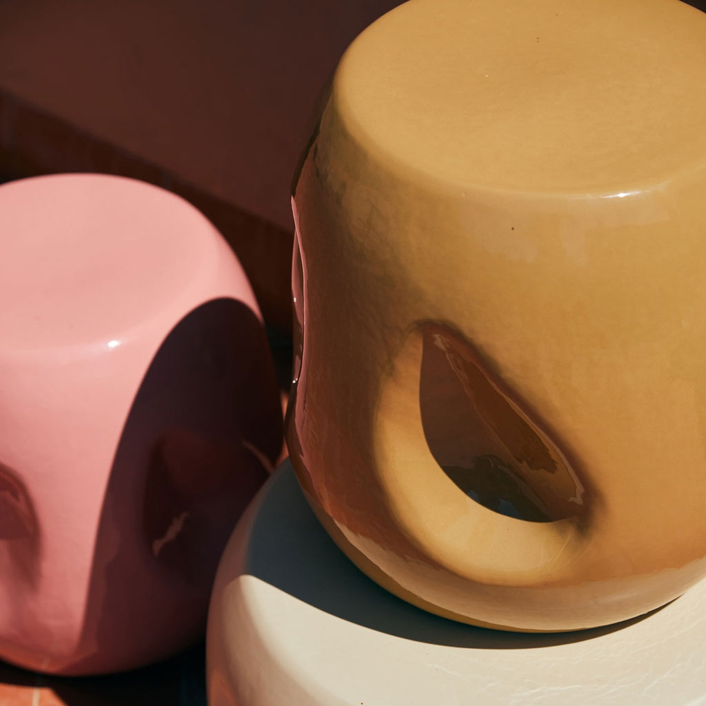 Keramik Beistelltisch Currents in sand - Beistelltisch