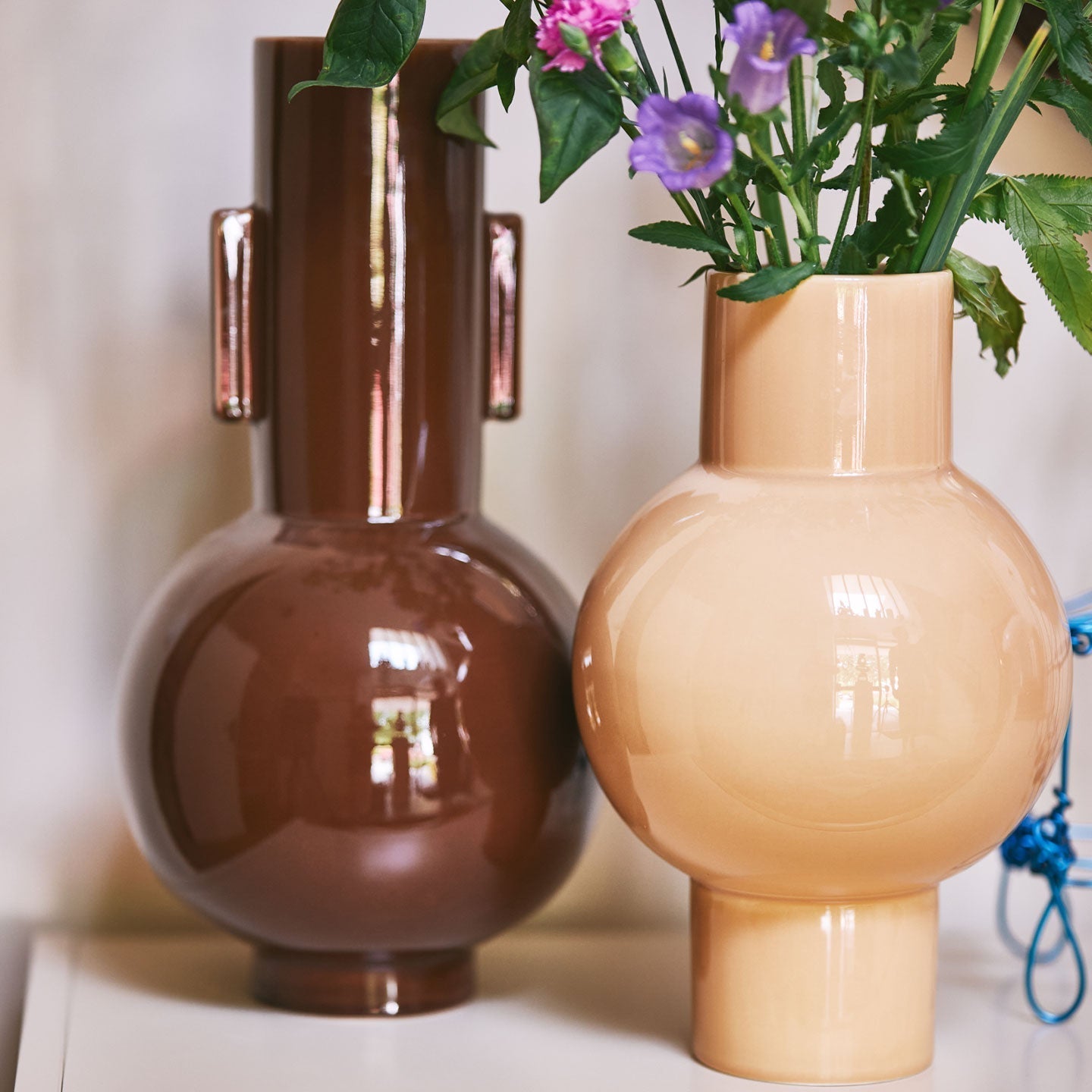 Keramikvase in cappuccino M - Vasen