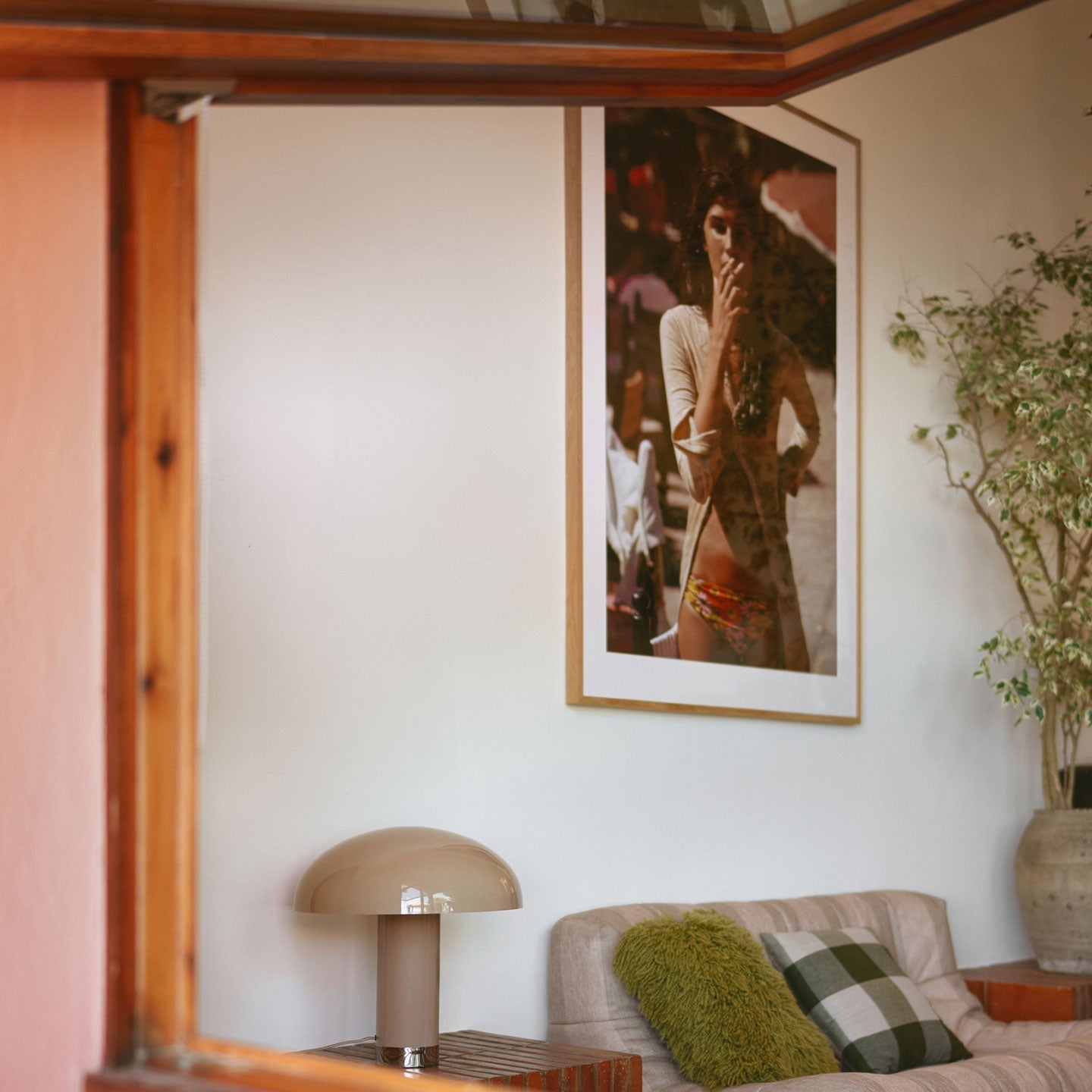 Lounge Tischleuchte VOL5115 in mocca - Tischleuchten