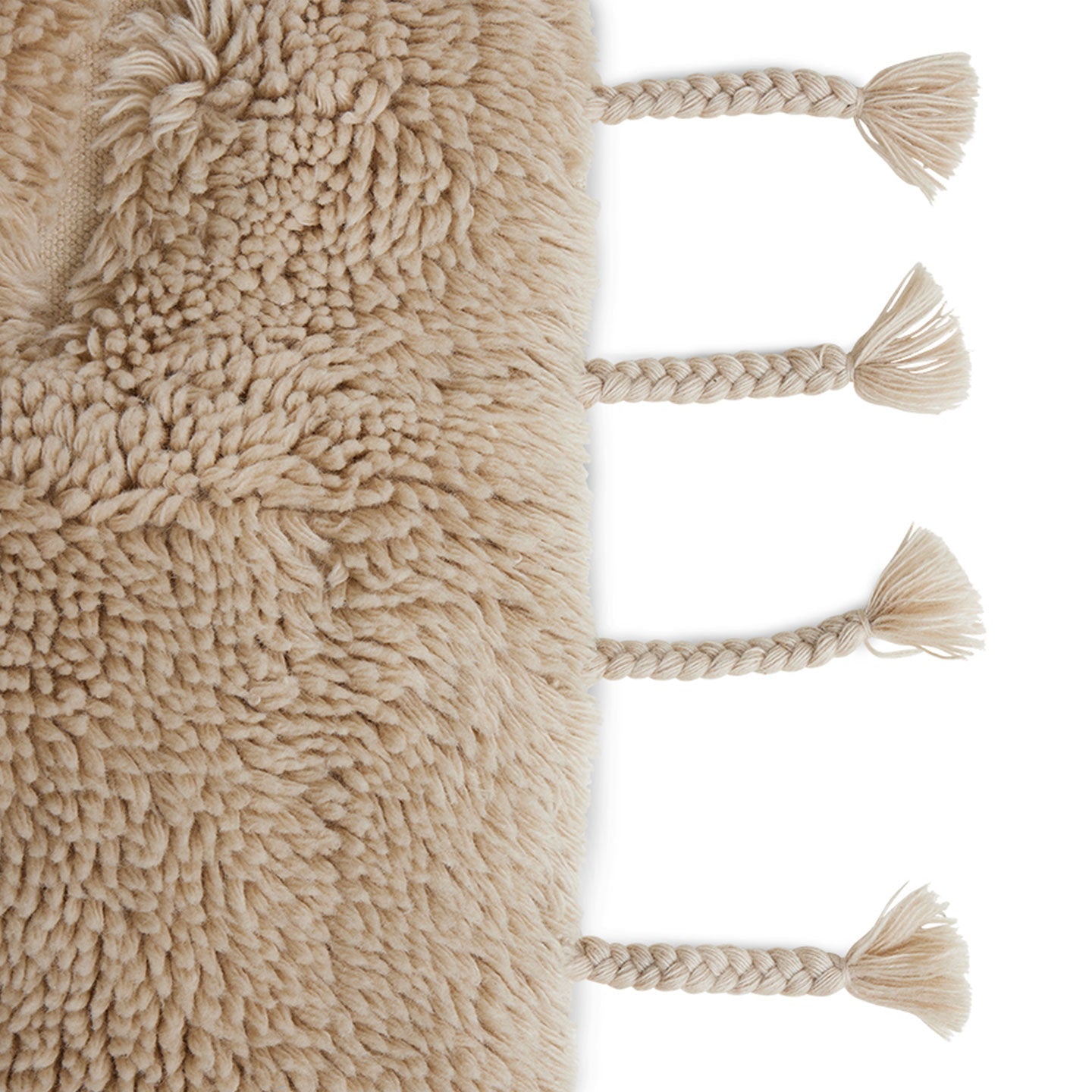 Teppich 200x140cm aus Wolle in creme - Teppich