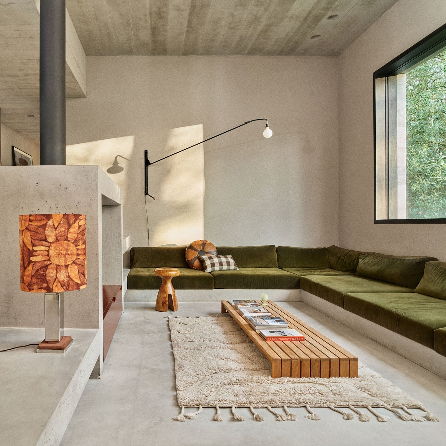 Teppich 200x140cm aus Wolle in creme - Teppich