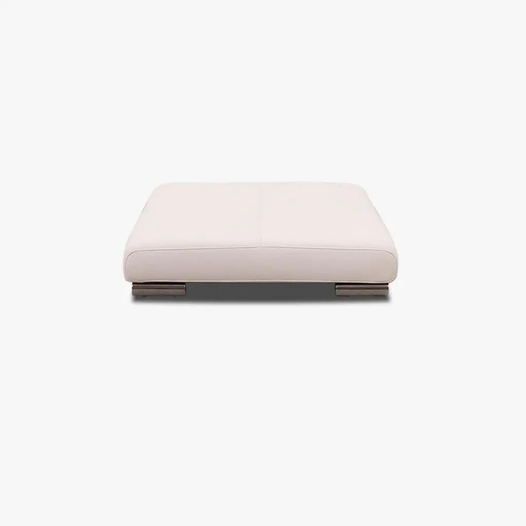 Hocker in Leder weiss - Hocker