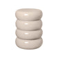 Hocker TORU in Keramik rund - lily white - Hocker