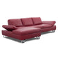 Eckgarnitur DIVE in Leder Bronco rubin - Ecksofa Leder