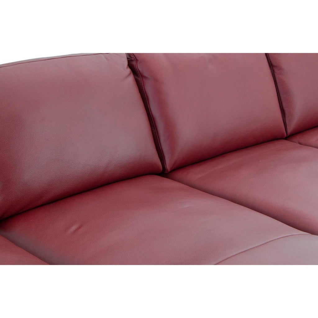 Eckgarnitur DIVE in Leder Bronco rubin - Ecksofa Leder