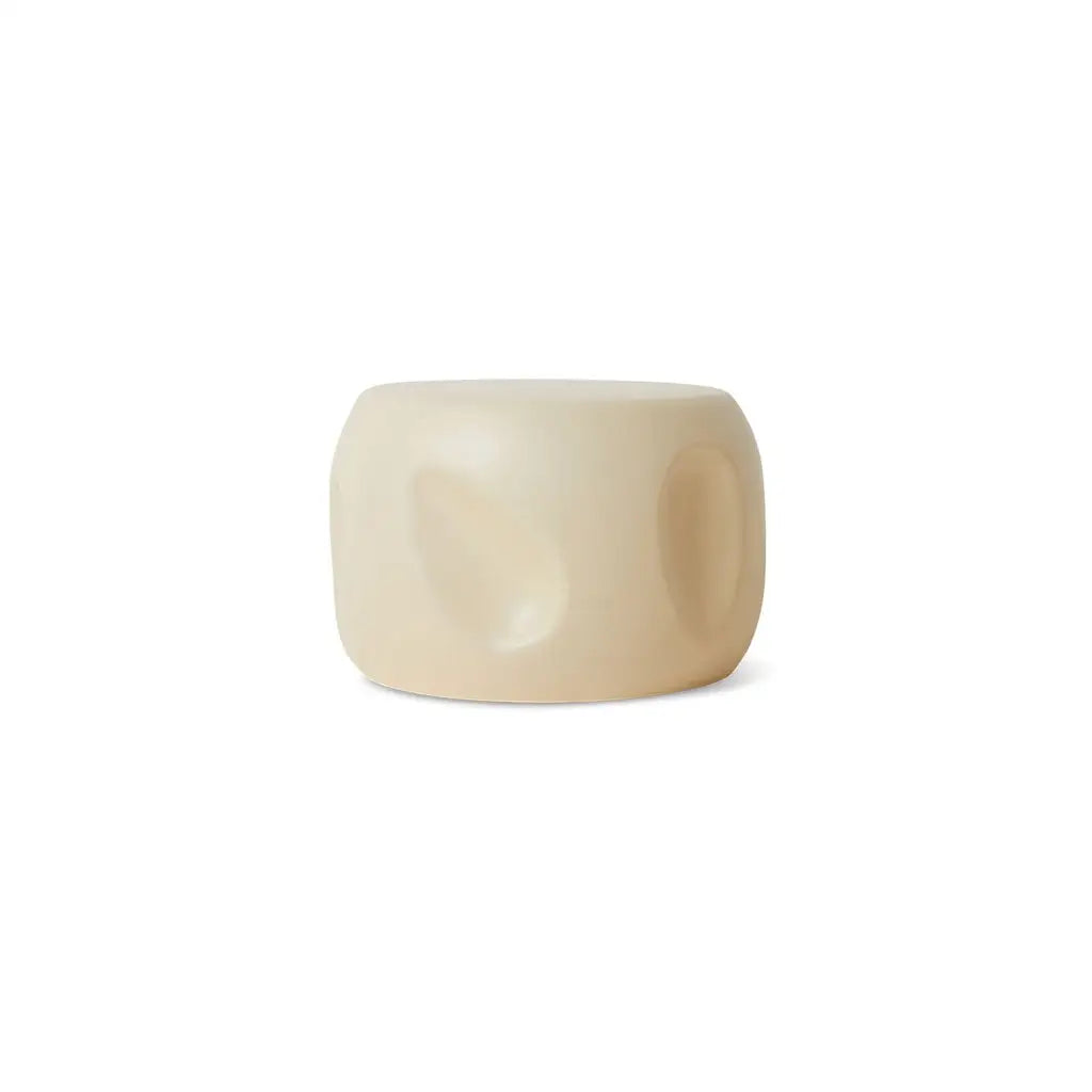 Keramik Beistelltisch Currents in creme - Beistelltisch
