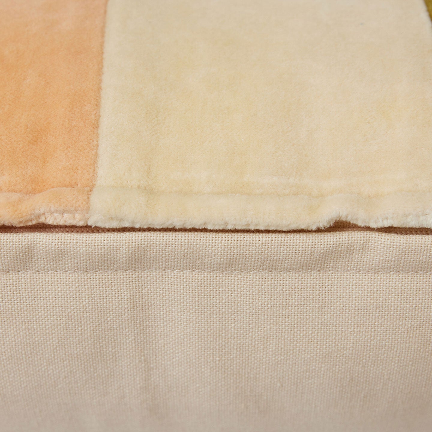 Kissen 60x35cm aus Baumwolle in grün/creme/rosa - Vasen