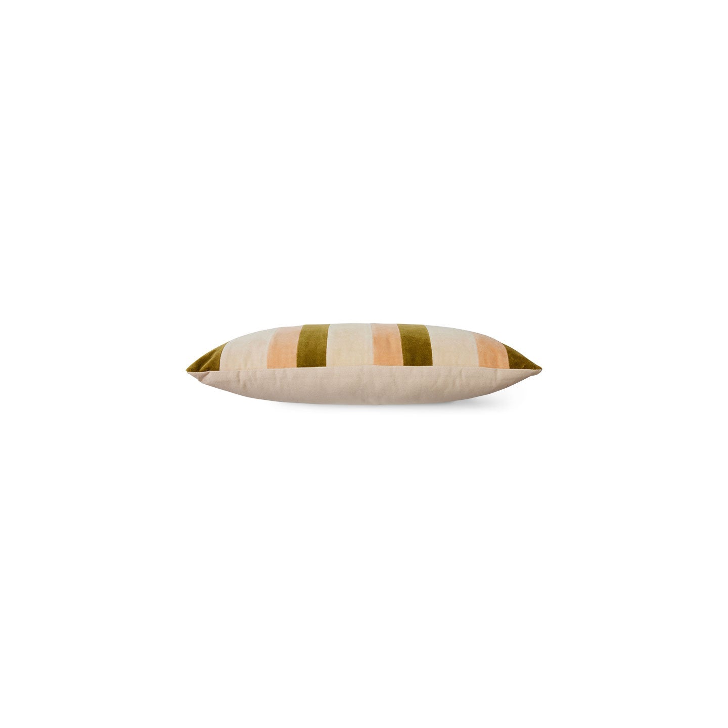 Kissen 60x35cm aus Baumwolle in grün/creme/rosa - Vasen