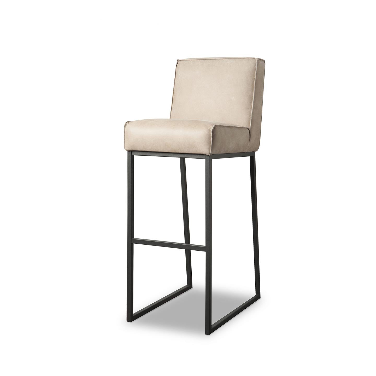 Lara Barhocker Stuhl in Leder Afrika - Höhe 111 cm - Sitzhöhe 83 cm - Barhocker