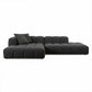 Loungesofa BUBBLE in Stoff Manhattan - grau / vorstehend links - Ecksofa Stoff