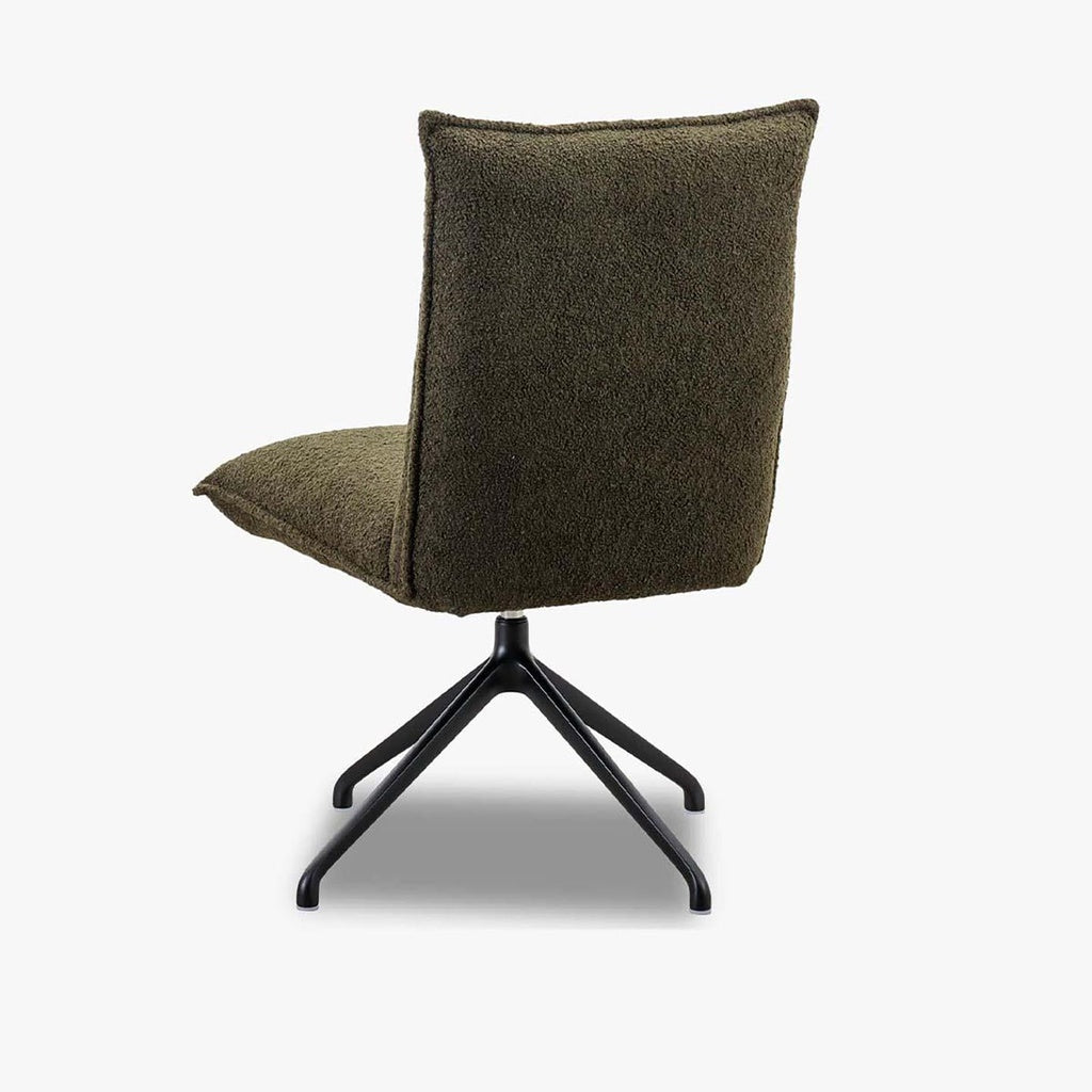 MAGGIE Stuhl 6er Set in Stoff Tedyy moss und darkgreen - Stuhl Stoff