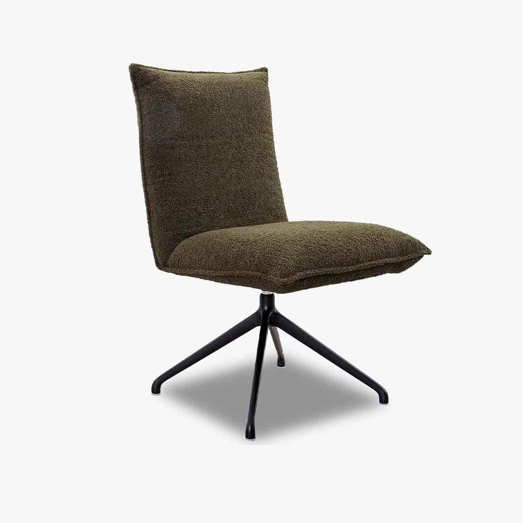 MAGGIE Stuhl 6er Set in Stoff Tedyy moss und darkgreen - Stuhl Stoff