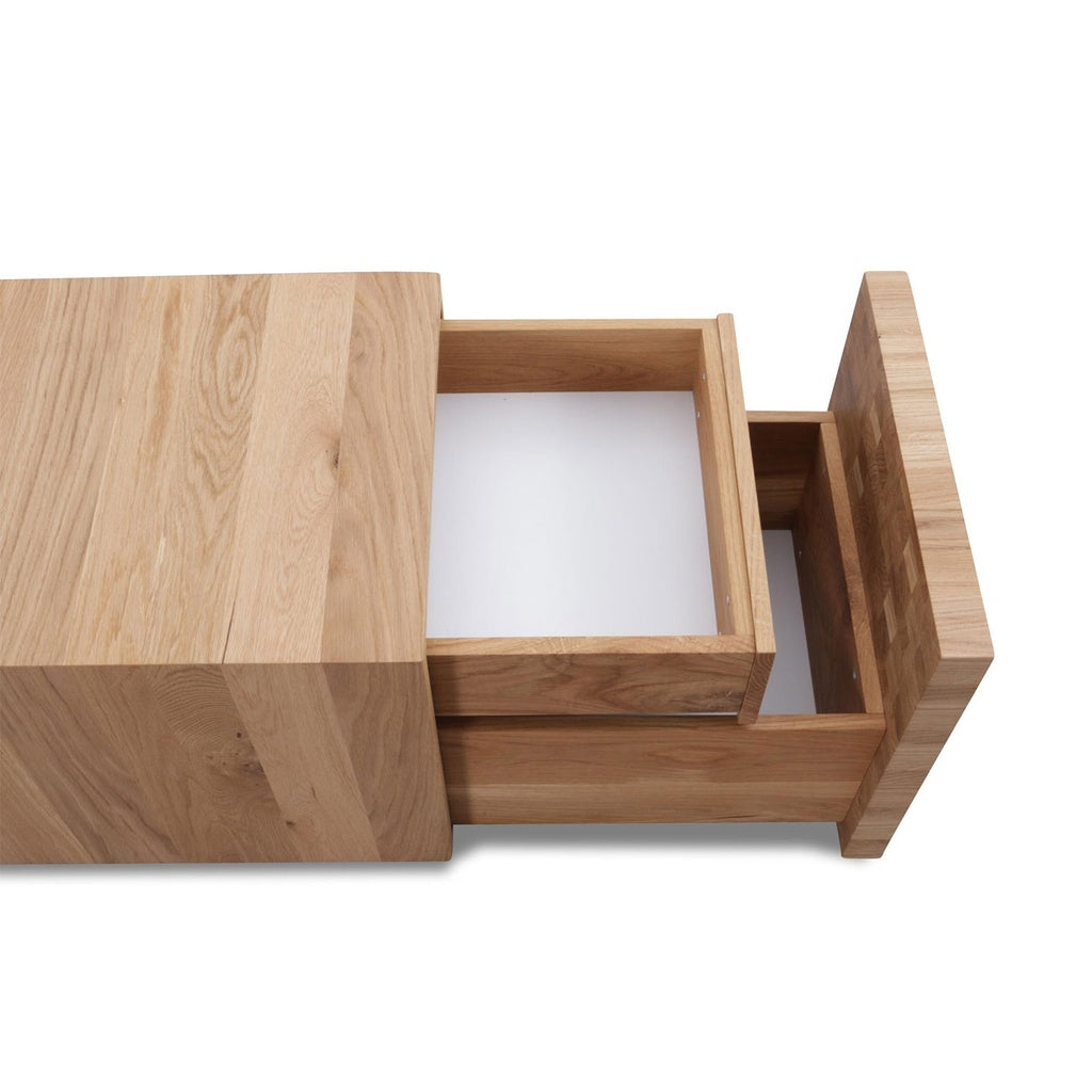 Massivholz Couchtisch Latica in Eiche natur - Couchtisch