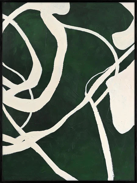 Masterpiece – Handgemaltes Acrylgemälde mit abstraktem Design - 100x 150cm / Rahmen schwarz - Wanddeko