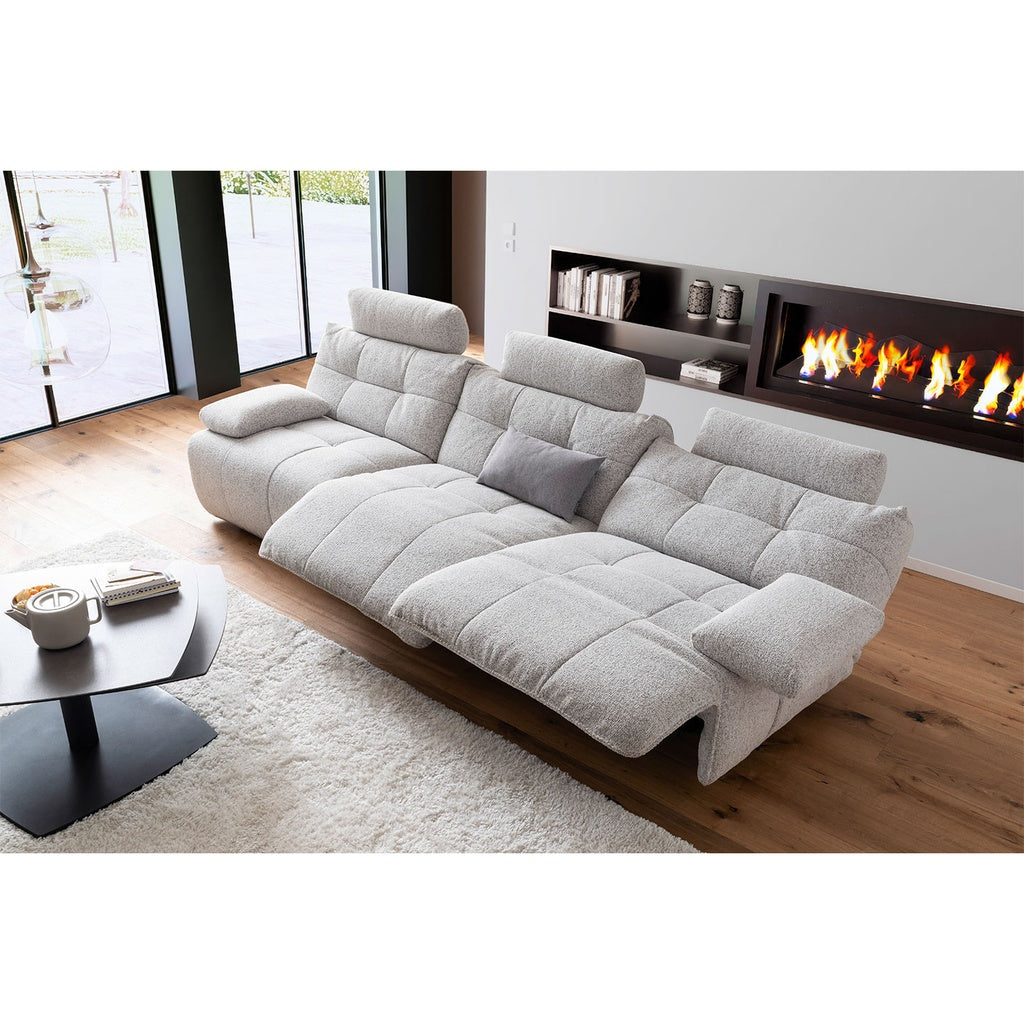 Polstergarnitur Belviano in Stoff Puente hellgrau - Sofa Stoff