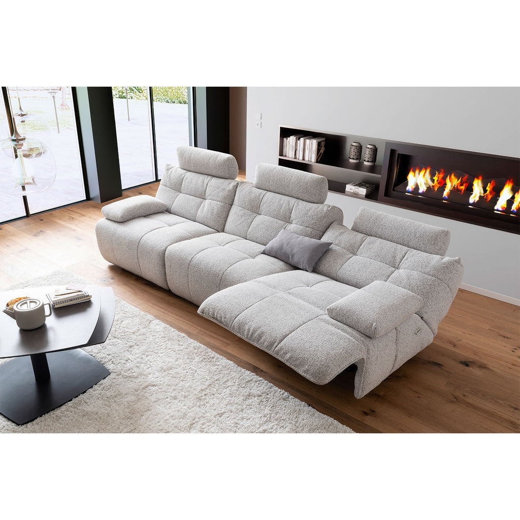 Polstergarnitur Belviano in Stoff Puente hellgrau - Sofa Stoff