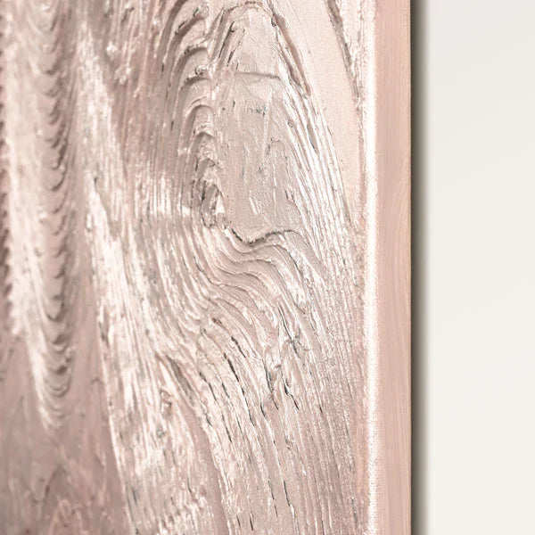 Metallic Rose – Handgemaltes Acrylgemälde mit Metallic-Effekt - Wanddeko