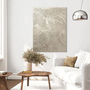 Metallic Silver – Handgemaltes Acrylgemälde mit Metallic-Effekt - Wanddeko