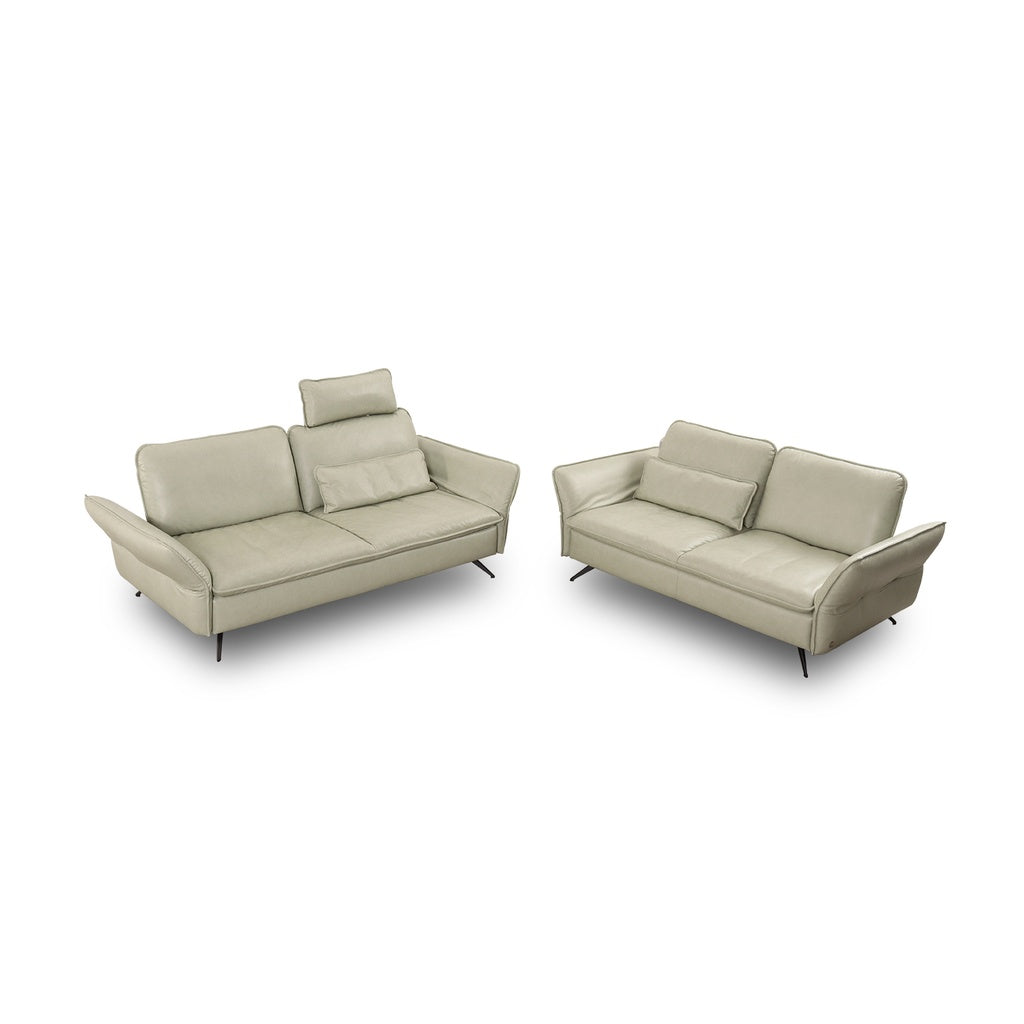 Sofagarnitur MR2340 in Leder Z74 green tea - Sitzdesign