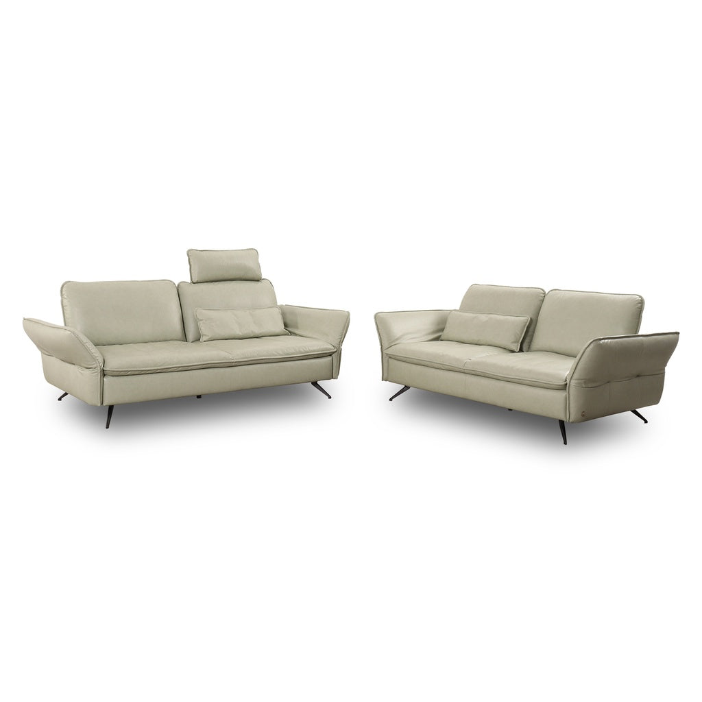Sofagarnitur MR2340 in Leder Z74 green tea - Sitzdesign