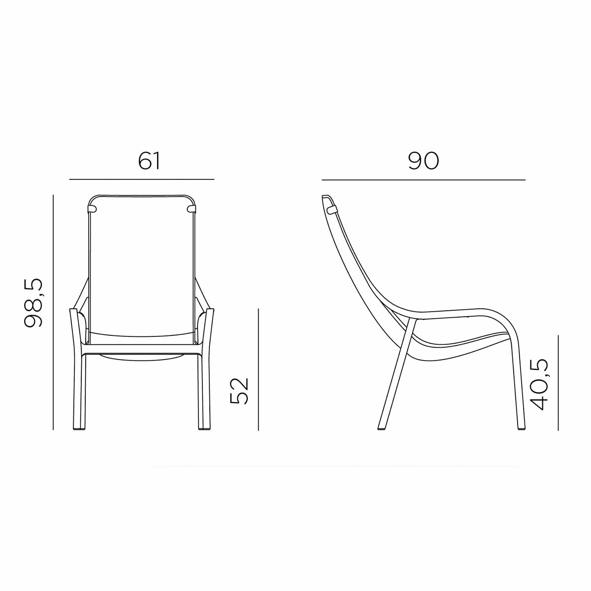 Outdoor Stuhl NET LOUNGE - Gartenstuhl