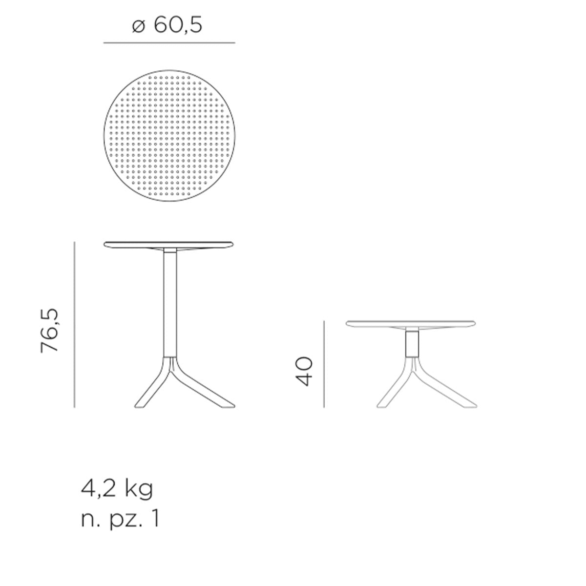 Outdoor Tisch STEP Ø 60,5cm - Gartentisch