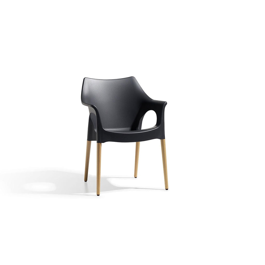Natural Ola 2115 4er Set - anthracite - Stuhl Kunststoff