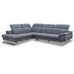 Ecksofa Zuma in Leder Nouveau quartz - Ecksofa Leder
