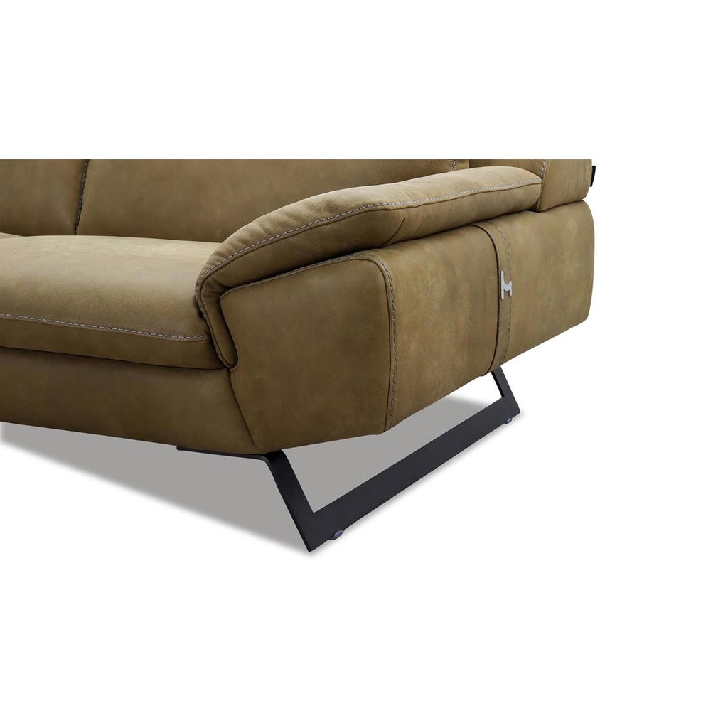 Sofagarnitur ZUMA in Leder Nouveau olive - Sofa Leder