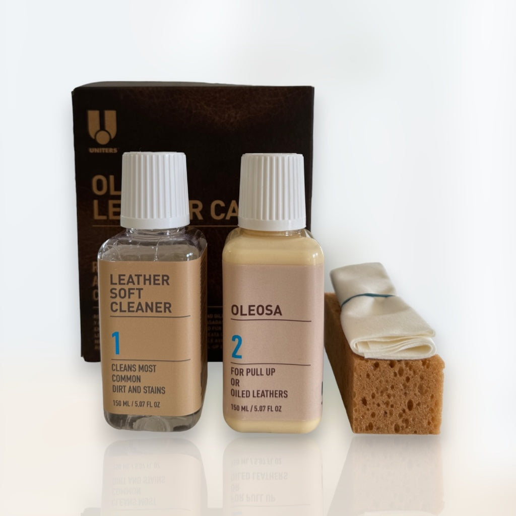 OLEOSA OIL PULL-UP Set - Reiniger für gewachstes Leder 2x150ml