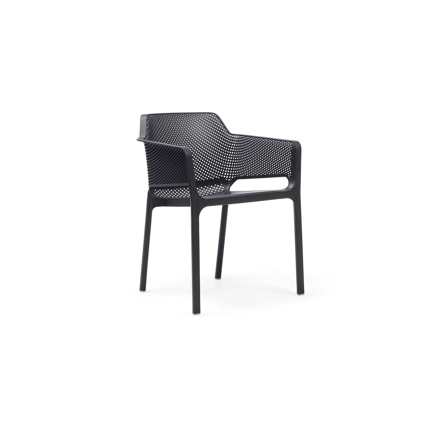 Outdoor Armlehenstuhl NET - anthracite - Stuhl Kunststoff