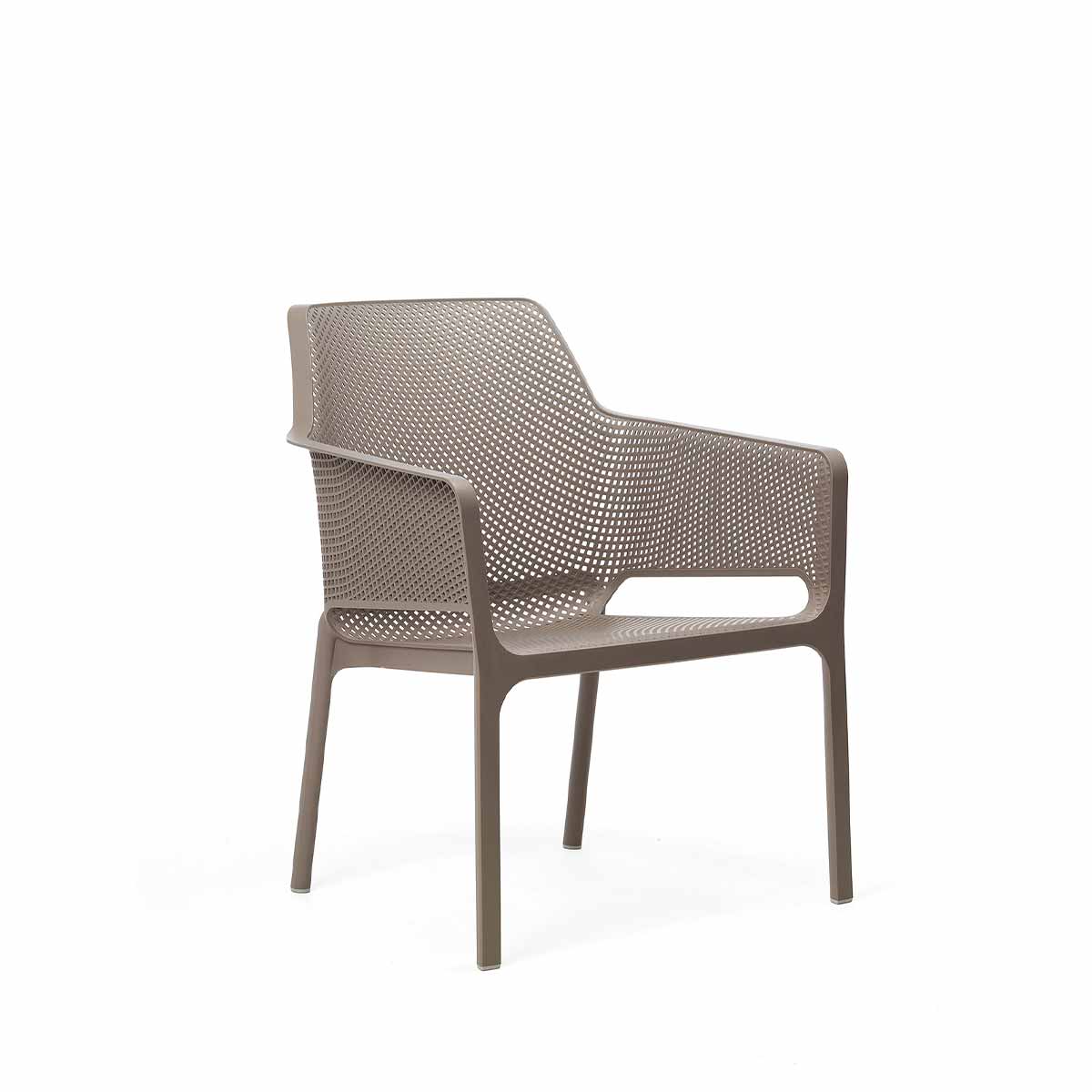 Outdoor Armlehenstuhl NET RELAX - tortora - Gartenstuhl