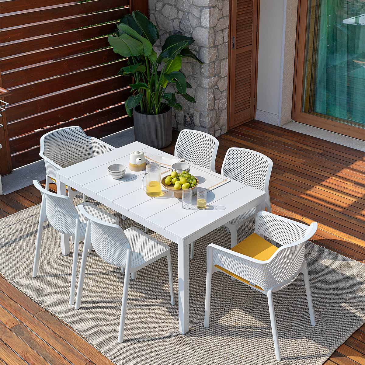 Outdoor Armlehenstuhl NET - Stuhl Kunststoff