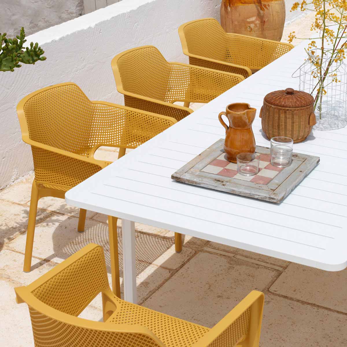 Outdoor Armlehenstuhl NET - Stuhl Kunststoff