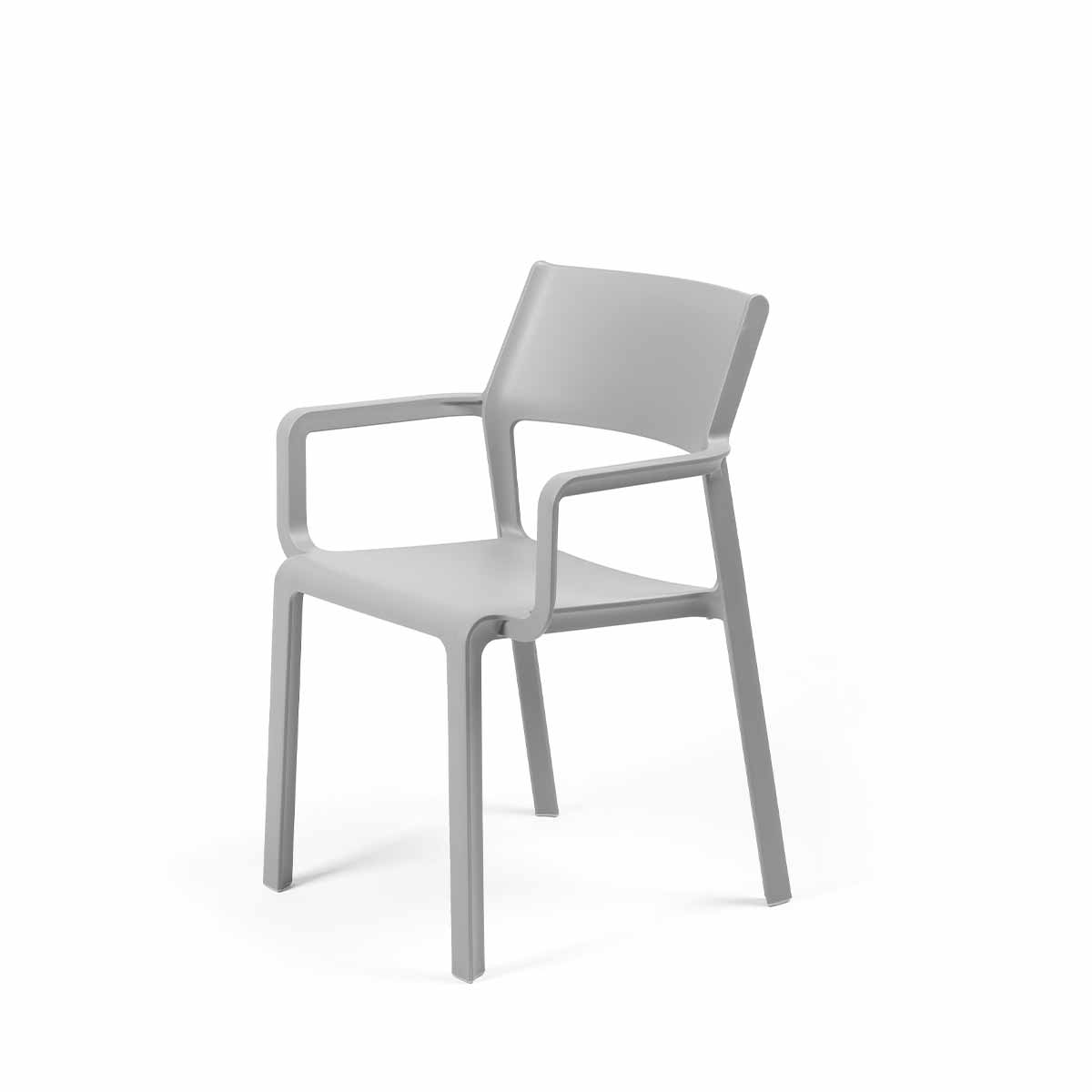 Outdoor Armlehenstuhl TRILL - grey - Stuhl Kunststoff