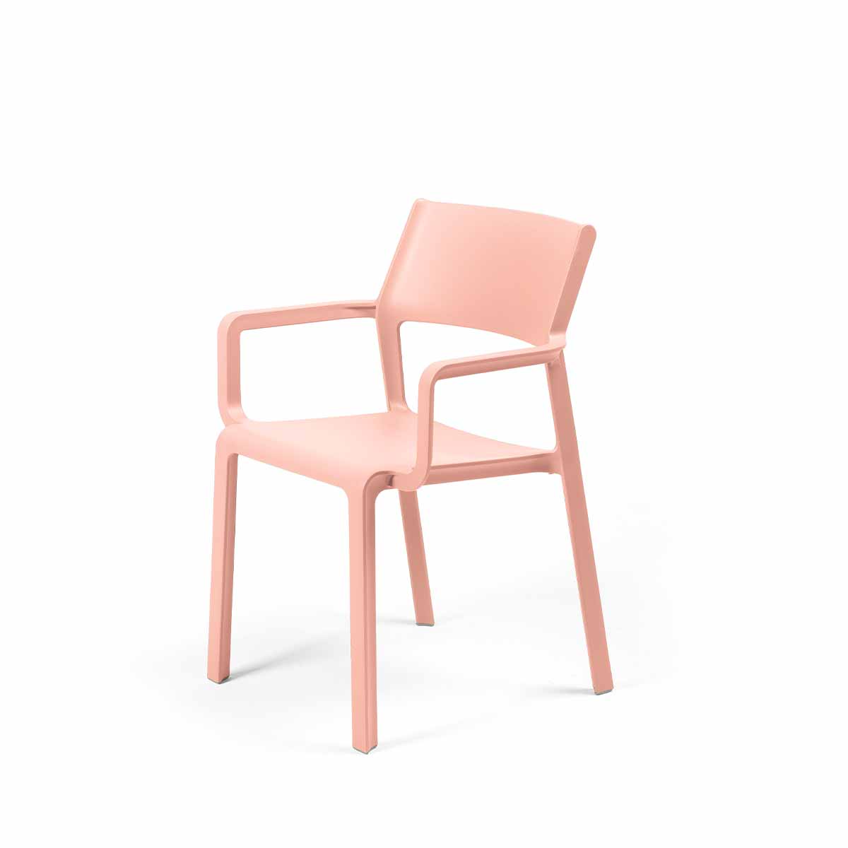 Outdoor Armlehenstuhl TRILL - Rosa - Stuhl Kunststoff