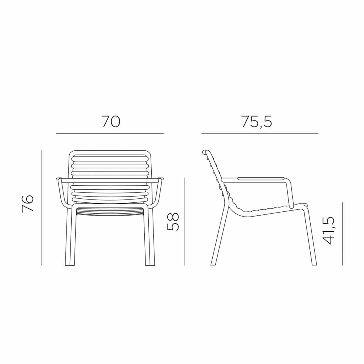 Outdoor Armlehnenstuhl DOGA RELAX - Stuhl Kunststoff