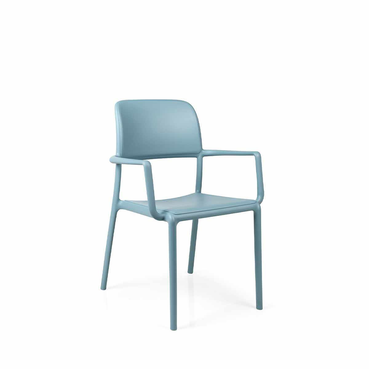 Outdoor Armlehnenstuhl RIVA - celeste - Stuhl Kunststoff