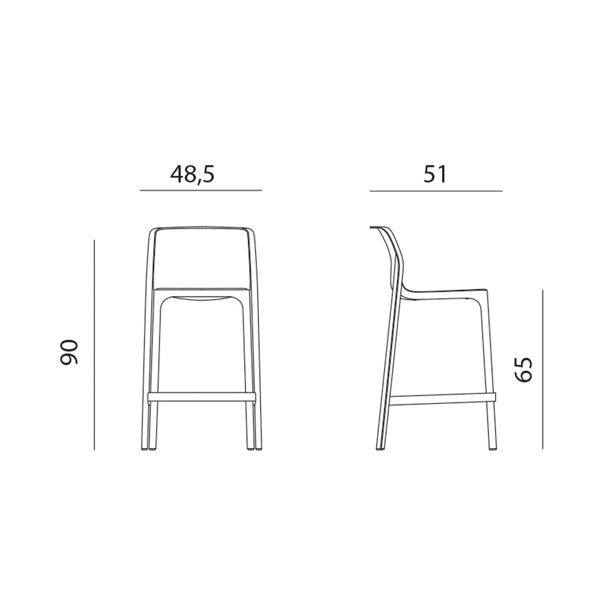 Outdoor Barstuhl MINI NET - Barstuhl Kunststoff