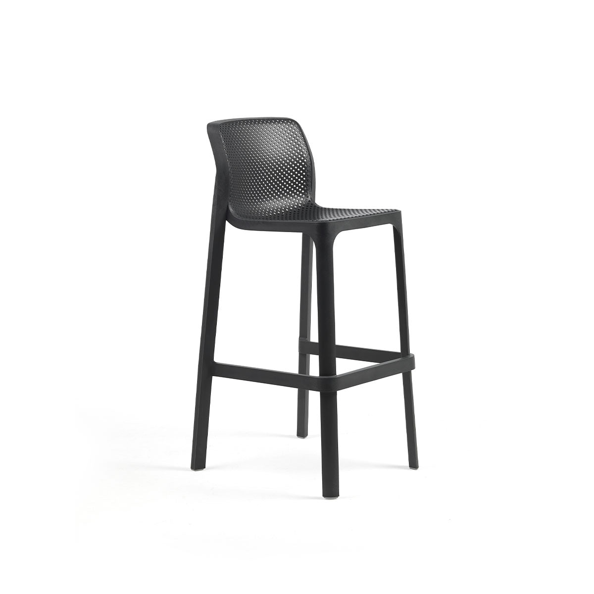 Outdoor Barstuhl NET - anthracite - Barstuhl Kunststoff