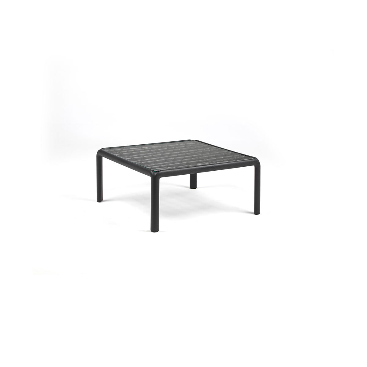 Outdoor Beistelltisch KOMODO TAVOLINO - anthracite / Glasplatte - Beistelltisch
