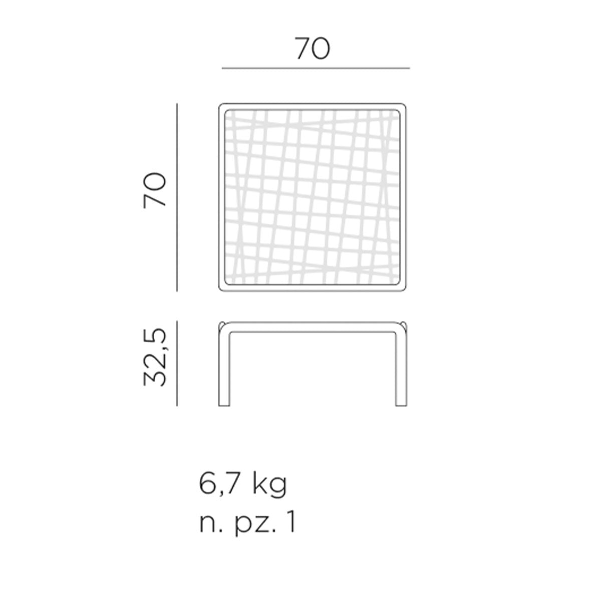 Outdoor Beistelltisch KOMODO TAVOLINO - Beistelltisch
