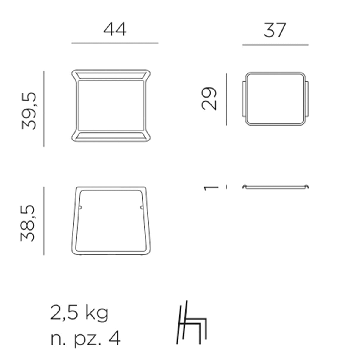 Outdoor Beistelltisch POP - Beistelltisch