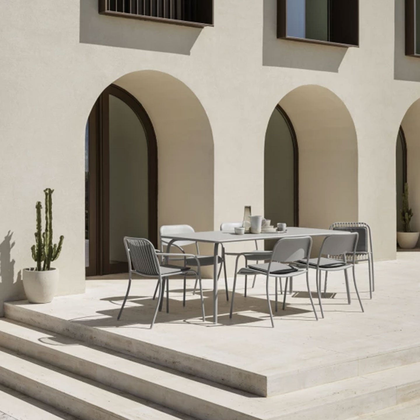 Outdoor Esstisch YUA in Stahl - Esstisch