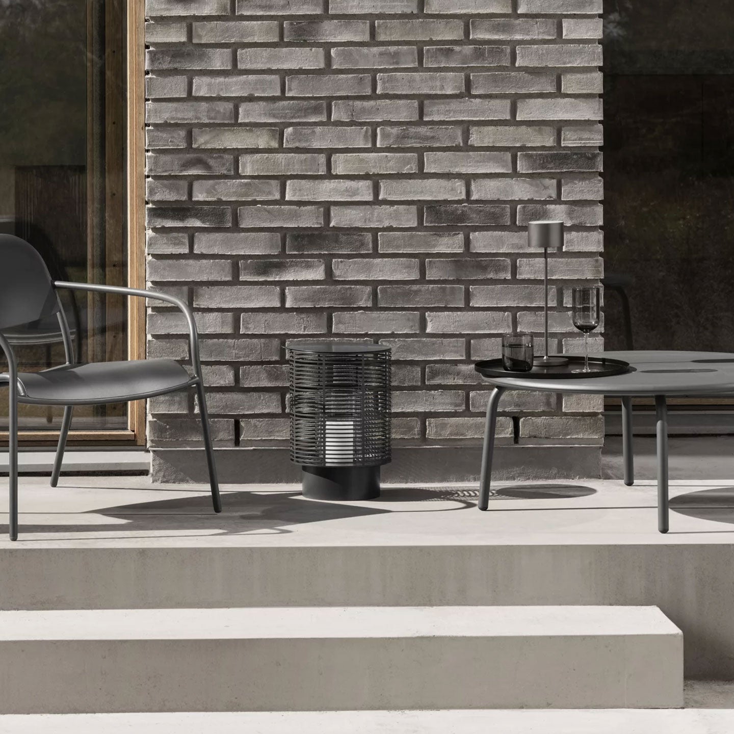 Outdoor Loungetisch YUA in Stahl - Loungetisch