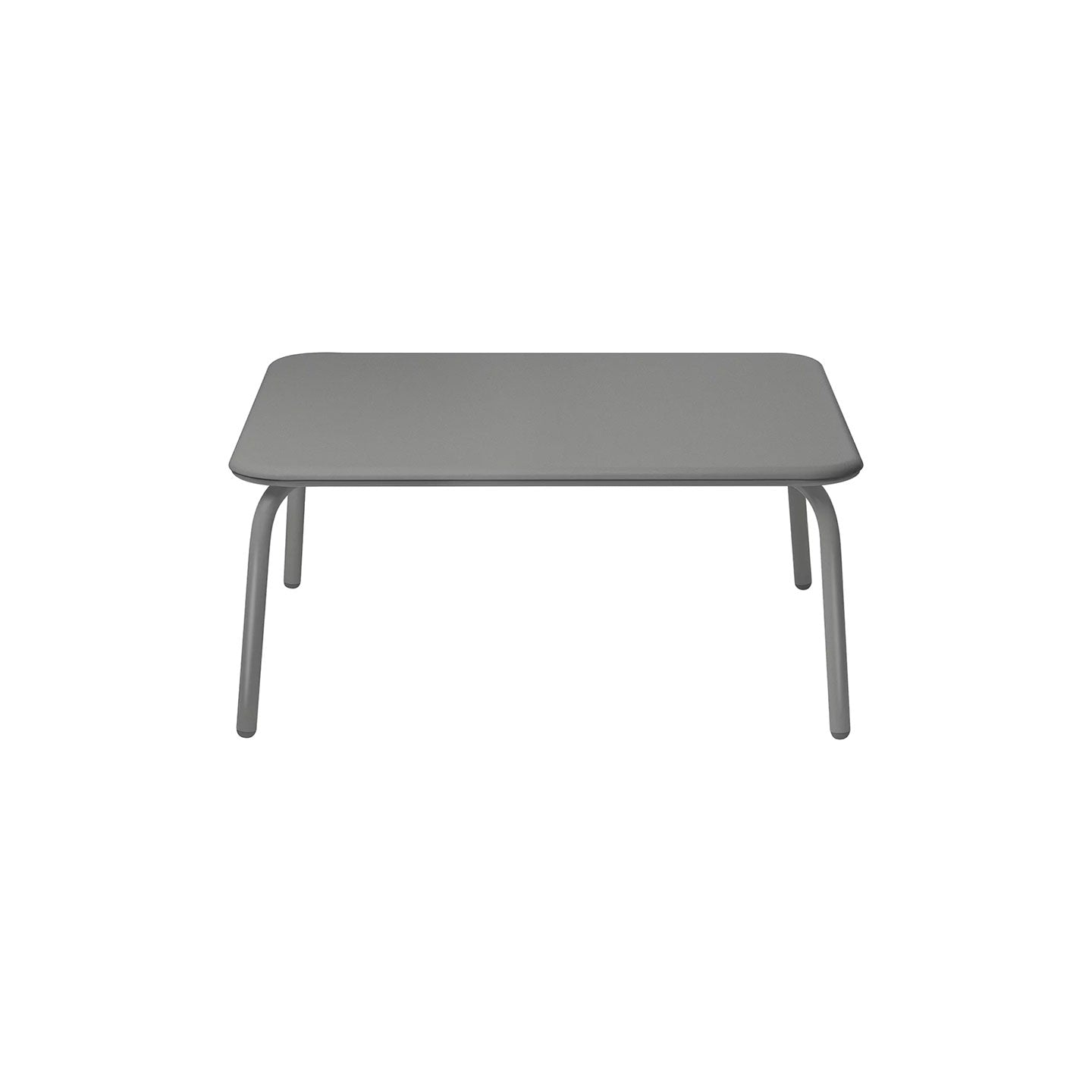 Outdoor Loungetisch YUA in Stahl - granite grey / Breite 80cm / Tiefe 80cm / Höhe35cm - Loungetisch
