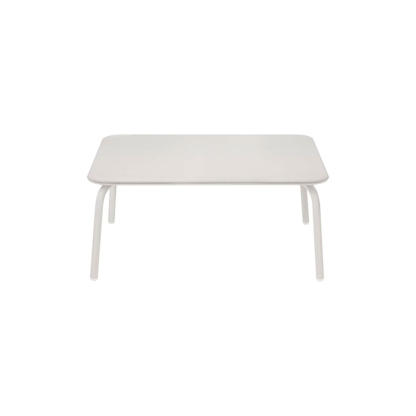 Outdoor Loungetisch YUA in Stahl - silk grey / Breite 80cm / Tiefe 80cm / Höhe35cm - Loungetisch