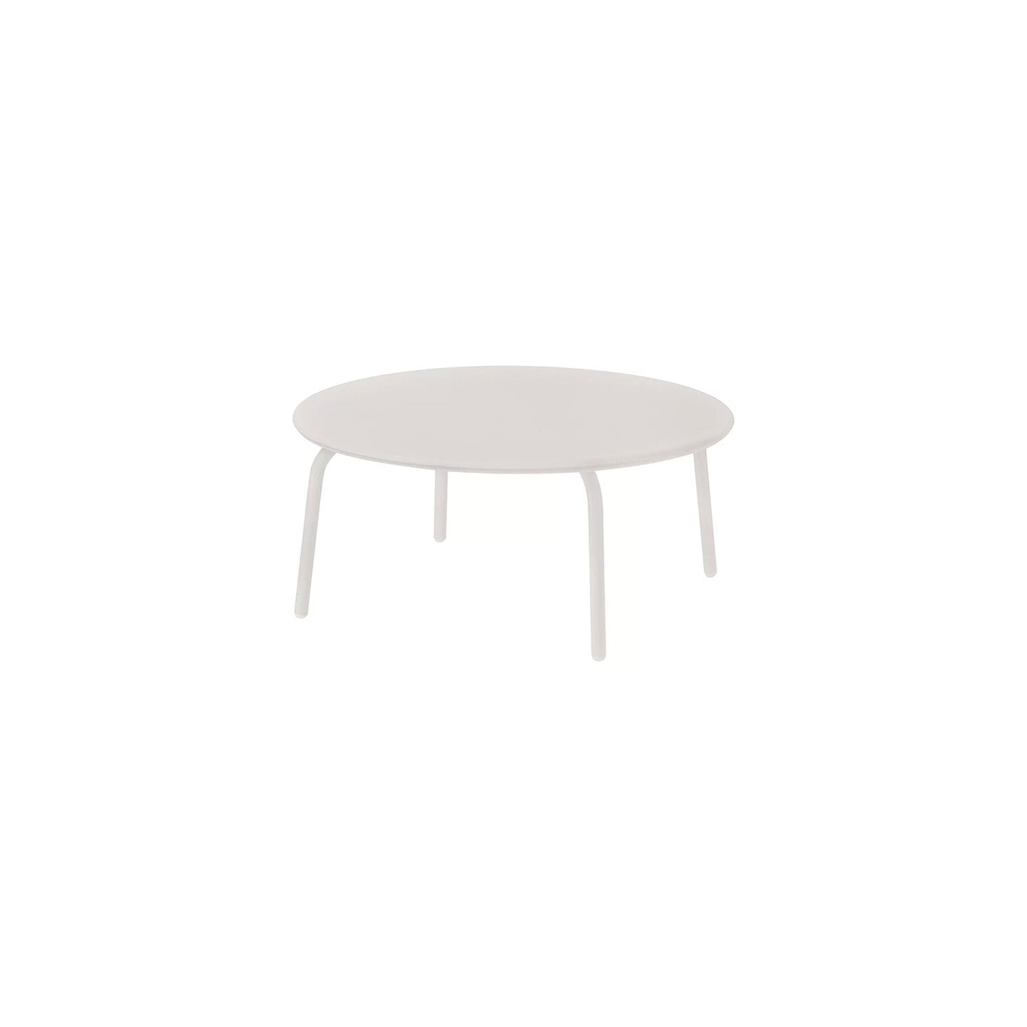 Outdoor Loungetisch YUA in Stahl - silk grey / Ø 80cm / Höhe 35cm - Loungetisch